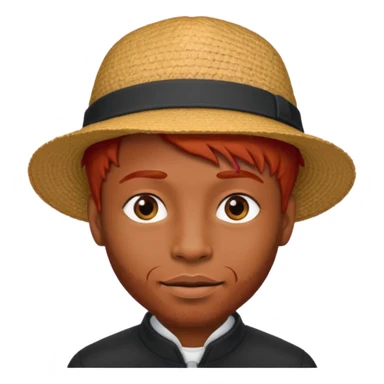 hatted and red haired black man sticker