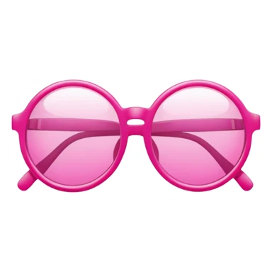 round protective glasses with vibrant pink tinted lenses, laboratory eyewear sticker