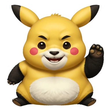 Pickachu and Kung fu panda po sticker
