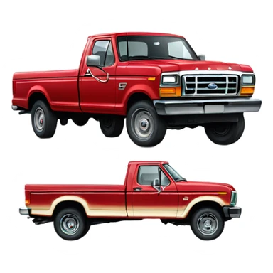 Red, 1986 ford f-250 sticker
