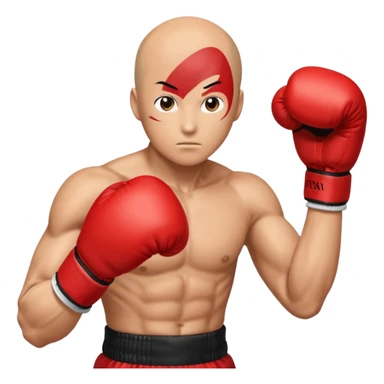 Saitama red hand punch with boxing glove sticker