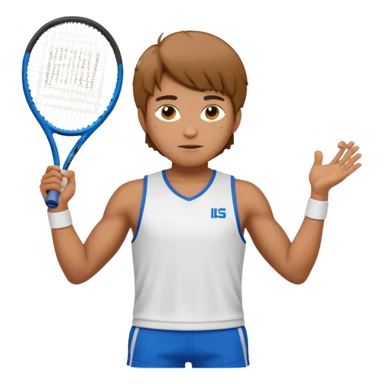 leon playing tennis sticker