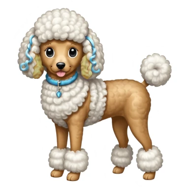 Poodle with very long legs sticker