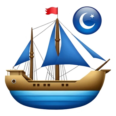 DOĞU TÜRKİSTAN BAYRAĞI (İNSANSIZ) AY VE YILDIZ MAVİ BAYRAK sticker