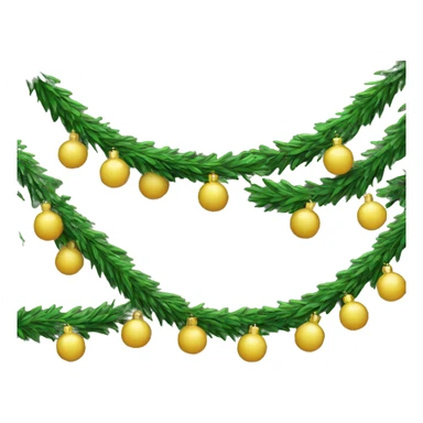 Christmas tree garland sticker
