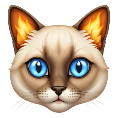 Flame tip ￼ Siamese cat sticker