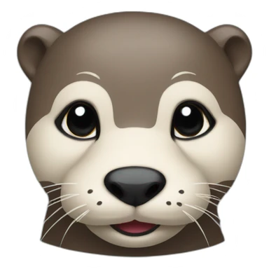 otter with a sign written madame truc sticker