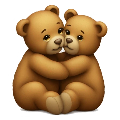Teddy bears kissing sticker
