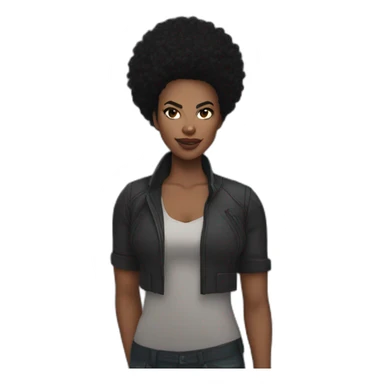 spider-woman Jessica Drew black afro hair sticker