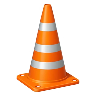 Cono naranja obra construcción  sticker