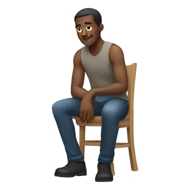 man on knee sticker
