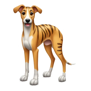Fawn tiger greyhound sit sticker