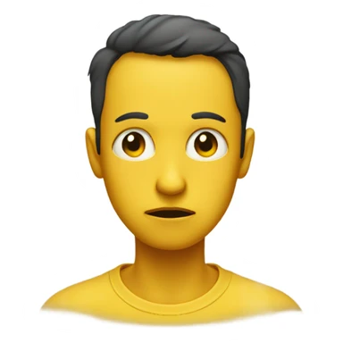 Eyes by side judging serious expression on jellow circle dot like and amoyi and pressed together lips serious  sticker