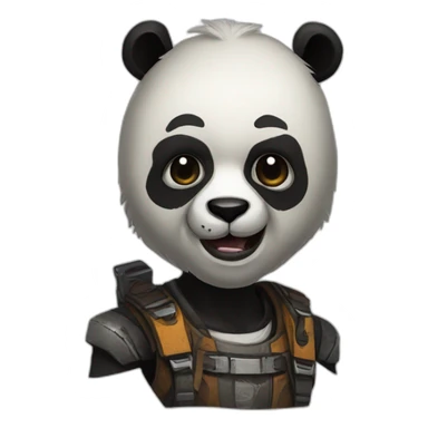 Panda as borderlands sticker