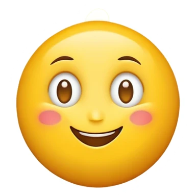 An emoji-style yellow face with a wide smile and two white heart-shaped eyes, expressing admiration or love sticker