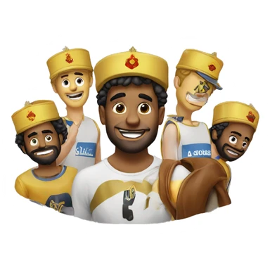 2 Leónes con corona, qe sean amigos sticker