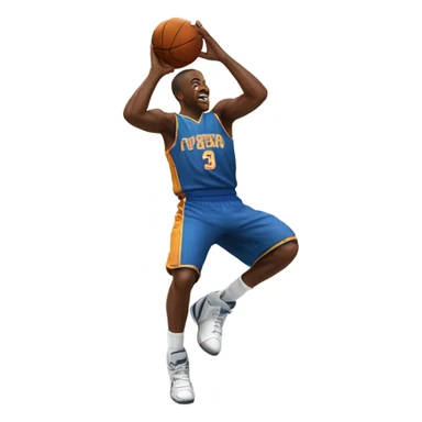 Hyper realistic professional men’s basketball player shooting a jumpshot sticker