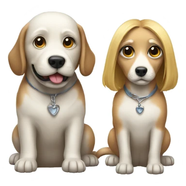 Dog with a wife sticker