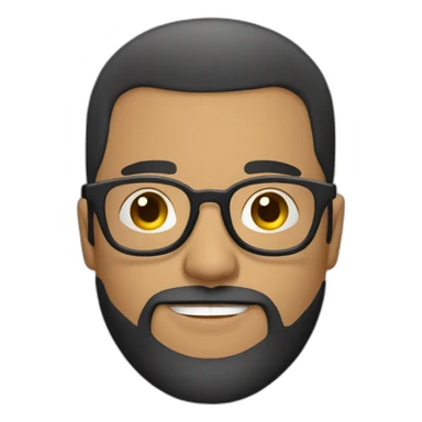 Bald latino 30 somethings with round glasses and beard sticker