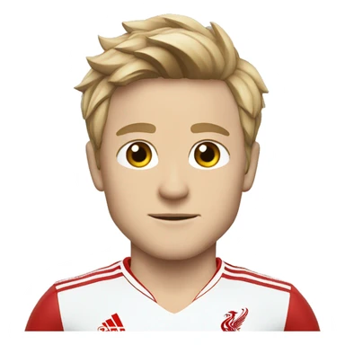 Martin Odegaard wearing Liverpool fc uniform sticker