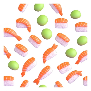 iridescent sushi sticker