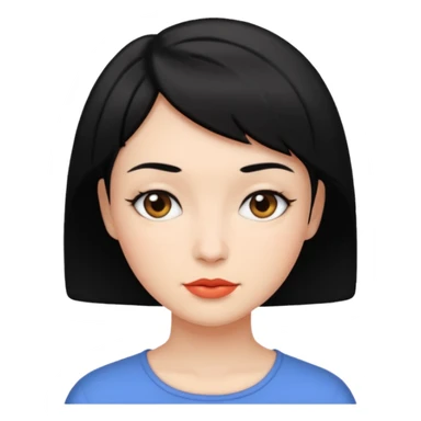 mujer pelo negro corto sticker