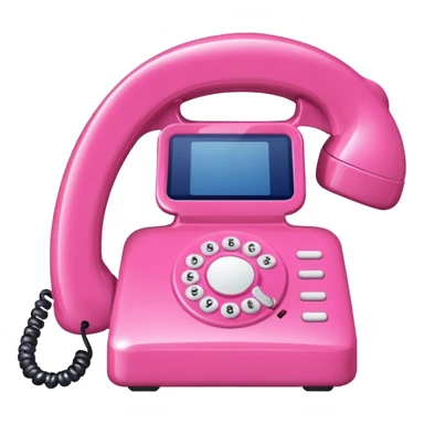 pink phone call \caller id bubble sticker