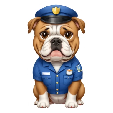 bulldog ingles adult mailman sticker