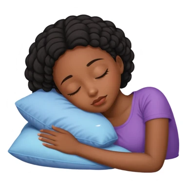 Black girl napping  sticker