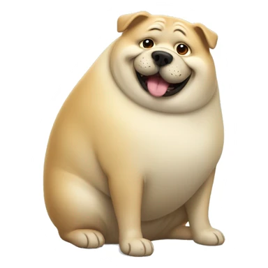 fat fat fat dog and seal hugging sticker