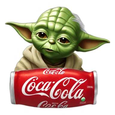yoda drink a coca cola sticker