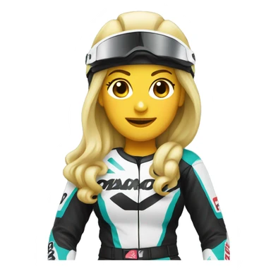Blonde motocross women sticker