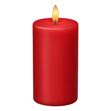 Decorative Wax Candle red sticker