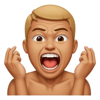 person choking themselves laughing angry funny sticker