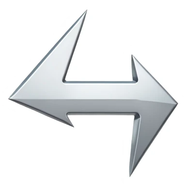 very simple white arrow pointing downwards, sticker