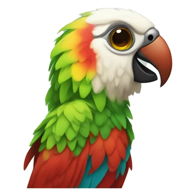 A parrot, agapornis masked, emoji sticker