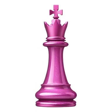 pink glitter chess piece rook sticker