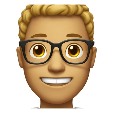 smile wearing specs cool sticker