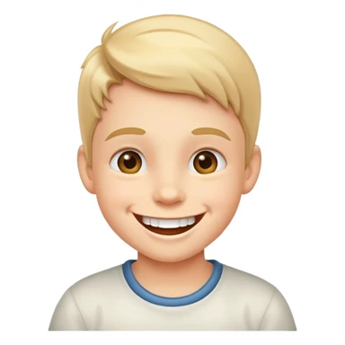 happy kid with big smile sticker