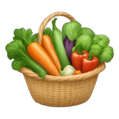 a basket full of vegetables sticker
