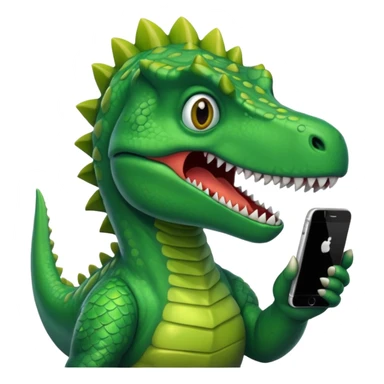 Dinosaur with Iphone sticker