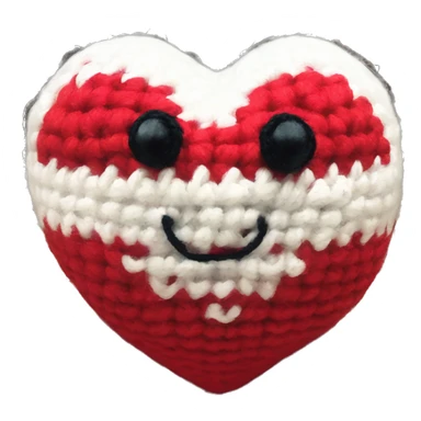 Big red Heart amigurumi  sticker
