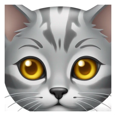 Face of bengal gray silver cat with honey light eyes sticker