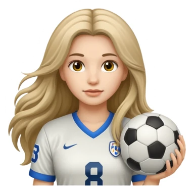 Long Haired Football Players, Female player sticker