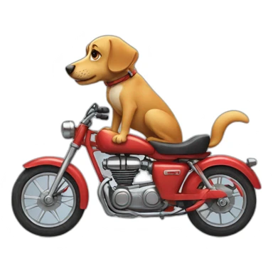 Dog on bike sticker
