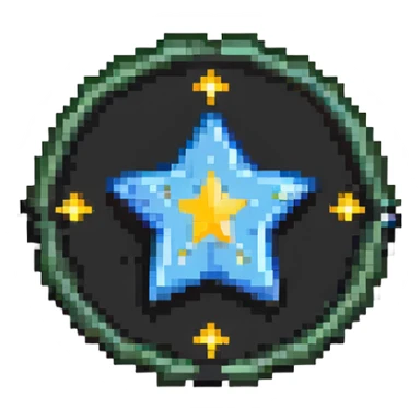 Moderator badge with star, admin logo sticker
