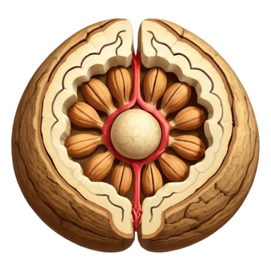 Nuts balls anatomy sticker