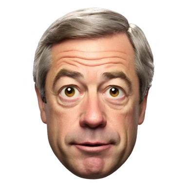 Nigel Farage side profile Pog expression sticker