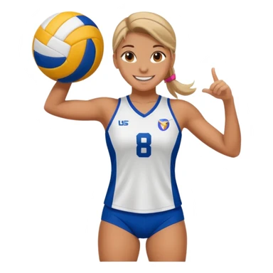 volleyball girl full body sticker