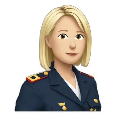 Marine LePen en mode ACAB sticker